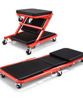 Carrello Sotto Auto 2 in 1 con Schienale Imbottito e Portata 150 kg