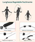 Corda da Salto Fitness con Impugnatura Ergonomica e Borsa