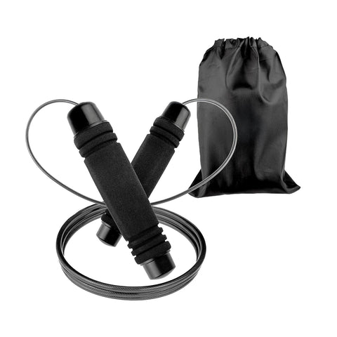 Corde à sauter fitness avec poignée ergonomique et sac