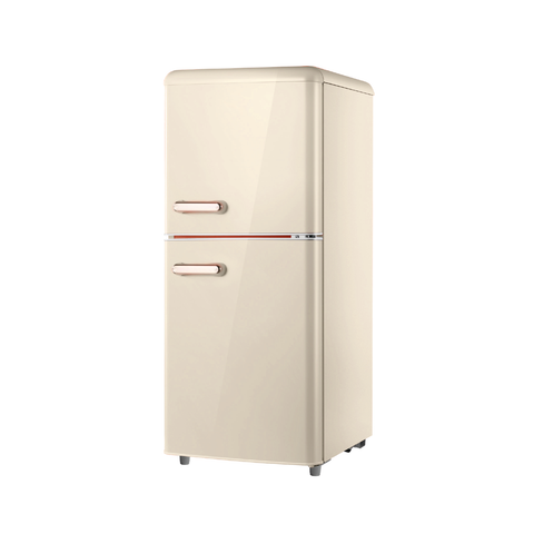 Réfrigérateur deux portes rétro 110l crème