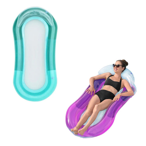 Opblaasbaar Aqua Lounge-ligbed 160x84cm met net en ergonomische hoofdsteun