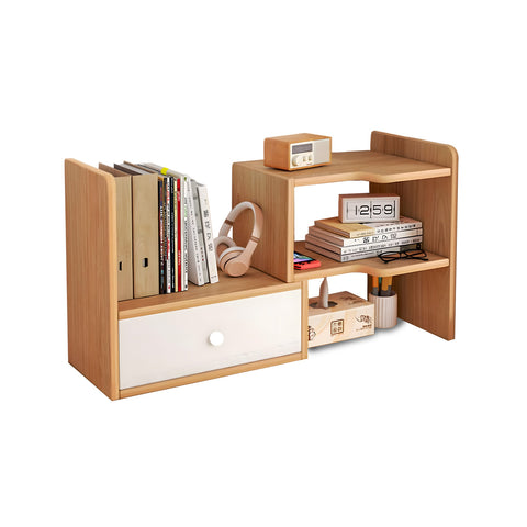 Houten bureauboekenkast met 2 planken en multifunctioneel ontwerp