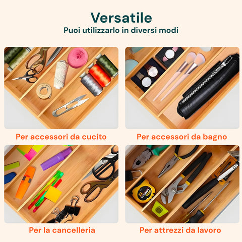 Tiroir porte-dosettes et capsules en bambou avec étagère en verre, différents fonds