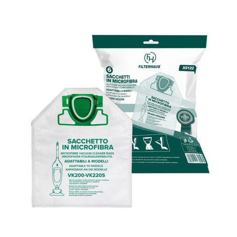 Compatibele microvezelzakken VK200 – 6 stuks, geschikt voor Vorwerk