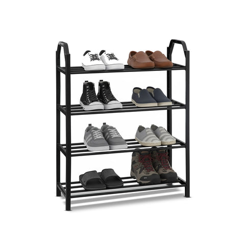 Range-chaussures en plastique renforcé – Meuble à chaussures compact et résistant à 4 niveaux