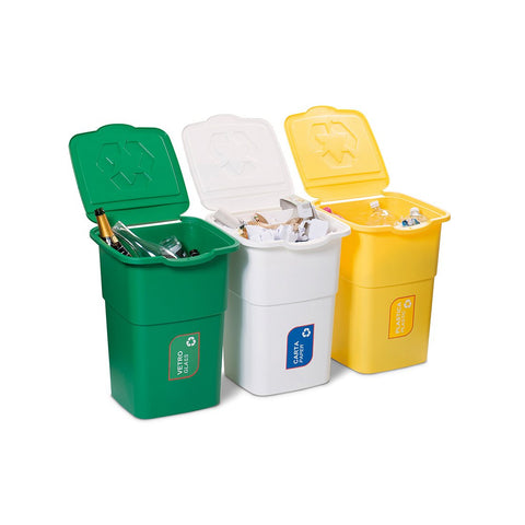Set de 3 poubelles pour le tri sélectif