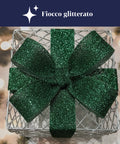Set 3 Pacchetti Regalo Decorativi – Forme Rotonde o Quadrate con Nastro Colorato e Luci LED