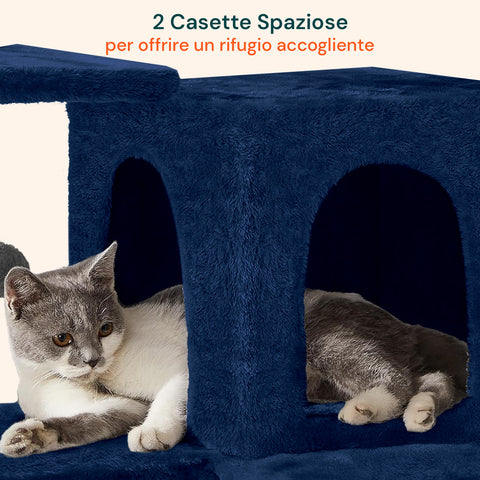 Arbre à Chat 170 cm avec Niche, Griffoirs et Accessoires de Montage