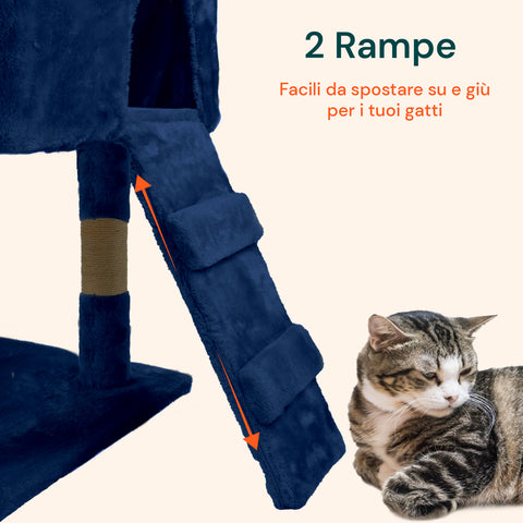 Arbre à Chat 170 cm avec Niche, Griffoirs et Accessoires de Montage