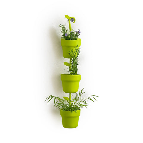 Set van 3 wandplantenbakken, groen