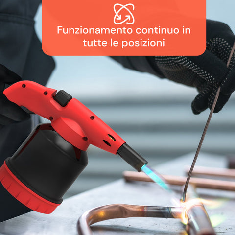 Saldatore A Gas Hellfire Con Piezo E 2 Cartucce Da 190g Incluse
