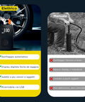 Confronto tra gonfiatore elettrico automatico con display digitale e pompa manuale tradizionale - vantaggi del compressore wireless ricaricabile USB