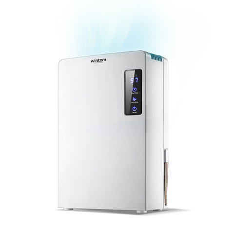 Compacte luchtontvochtiger met reservoir van 2,2 l, led-touchdisplay en Peltier-technologie