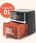 Avilia Friggitrice ad Aria 8L 1350W con Display Digitale, Timer, Cestello Removibile e 8 Programmi Ean-8056897155073