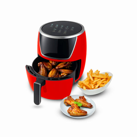 Friteuse à air 5 L 1500 W, température de 80-200 °C, avec minuterie et écran LED