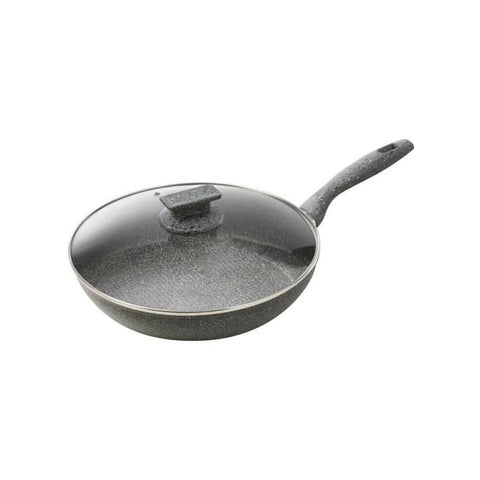 Poêle à induction avec couvercle en verre 28cm