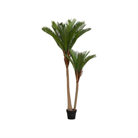 Palmier tropical artificiel à 2 troncs avec pot pour intérieur 180cm