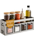 avilia home organizer in acciaio con 4 contenitori estraibili e ripiano superiore 35x105x12 cm portata 10 kg ean 8052879011559