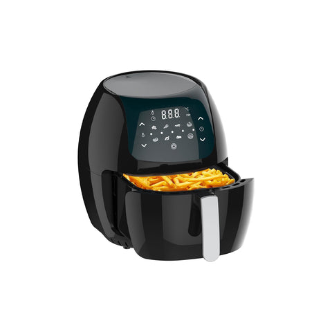 Digitale airfryer met 8 programma's en timer, 8 l, 1800 W, zwart