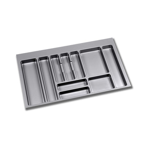 Porte-couverts réglable pour tiroir en plastique 83cm gris