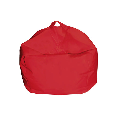 Pouf poire en nylon 65x62cm rouge