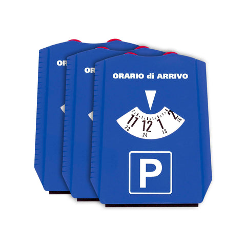 IJskrabber 2-in-1 met drie zijden en parkeerschijf voor de auto, 12x15,5 cm