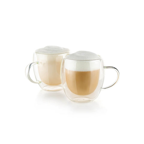 Set de 2 tasses à thé et à café en verre 250ml