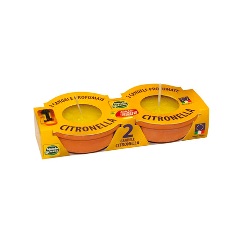 Set van 2 citronellakaarsen in blik 8 cm