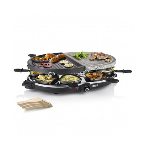 Ovale elektrische antiaanbakplaat 4-in-1 met acht pannetjes, 1200 W
