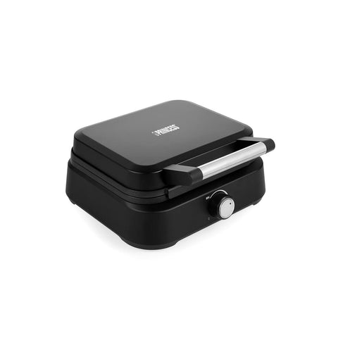Antiaanbak-wafelijzer met antislipvoetjes, 1500 W, zwart