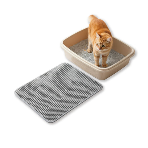 Tapis de litière pour chat avec récupération du sable, nid d’abeilles 90x60 cm