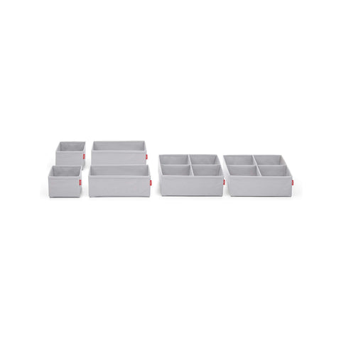 Set van 6 opvouwbare wasgoedorganizers voor laden, grijs