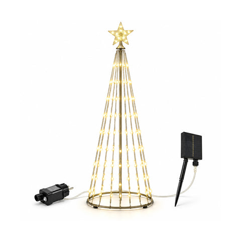 Arbre de Noël lumineux de 150 cm avec 170 LED et panneau solaire