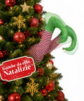 saint joy babbo natale incastrato nellalbero con gambe animate e musica ean 8050043128041