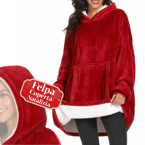 Couverture à manches et capuche, sweat-couverture oversize en 2 couleurs