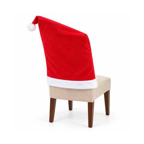 Housse de chaise de Noël en forme de bonnet de Père Noël 50x60 cm