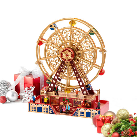 Geanimeerde kerstattractie London Eye met muziek