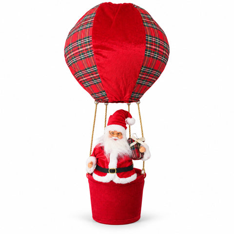 Kerstluchtballon met Kerstman of kabouter, LED 92 cm