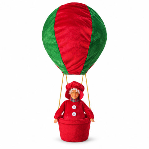 Montgolfière de Noël avec Mère Noël ou ourson, LED 92 cm