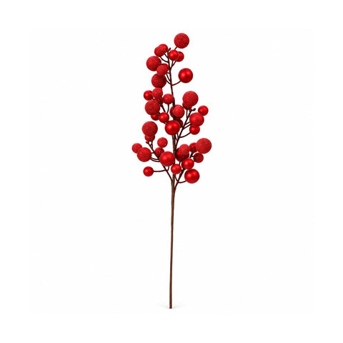 Kunsttak met rode bessen 65cm of goudkleurige bessen 60 cm, kerstdecoratie
