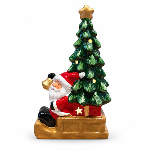 Lichtgevend keramieken kerstbeeldje van 26 cm met ledverlichting, 10 figuren