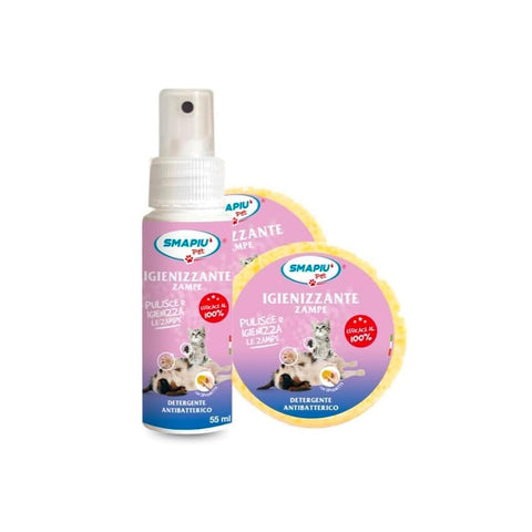 Spray hygiénisant pour pattes d’animaux avec éponge 55ml