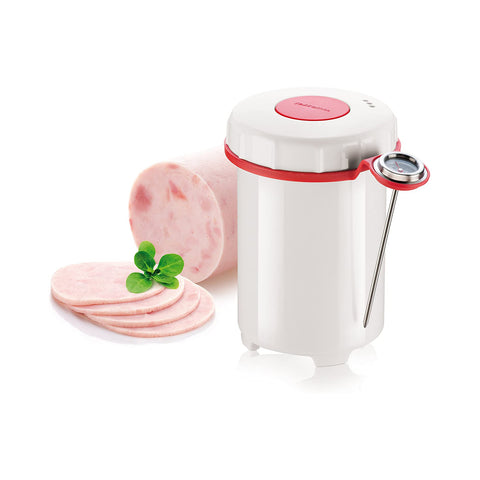 Vorm voor gekookte ham met thermometer