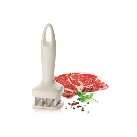Vleesvermalser met roestvrijstalen naalden, 5,5x16 cm, wit