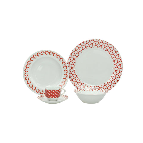 Set de 18 assiettes en porcelaine Olimpia Gilda