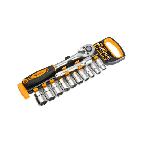 Omkeerbare ratel met 10 doppen van 10-22 mm