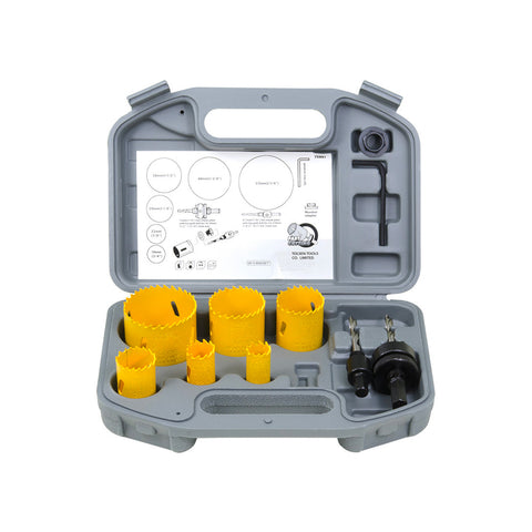 Set van 9 bimetaal-gatenzagen 19-22-29-38-44-57 mm