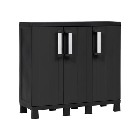 Lage kast met 3 deuren en 2 verstelbare planken 97x37x93cm