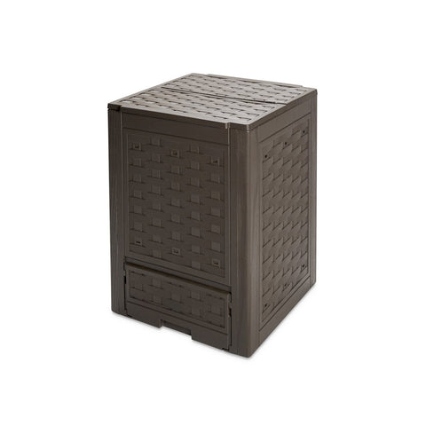 Composteur de jardin en rotin 300l anthracite