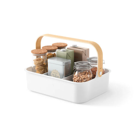 Multifunctioneel opbergmandje met 2 vakken 35x26cm